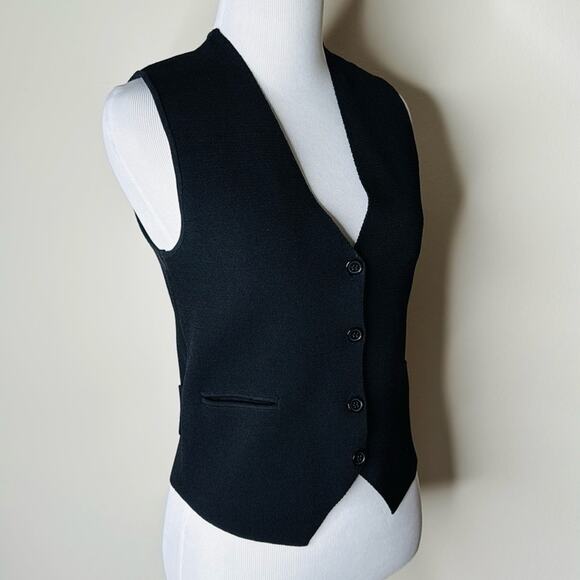 Zara Black Jersey Knit Vest Top - Picture 2 of 5